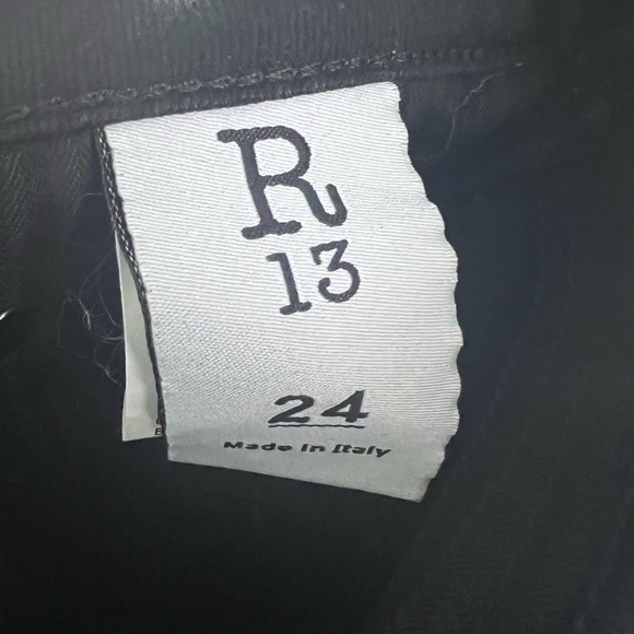 R13 Black Leather Chaps JEANS SIZE 24 $845. - Picture 12 of 12
